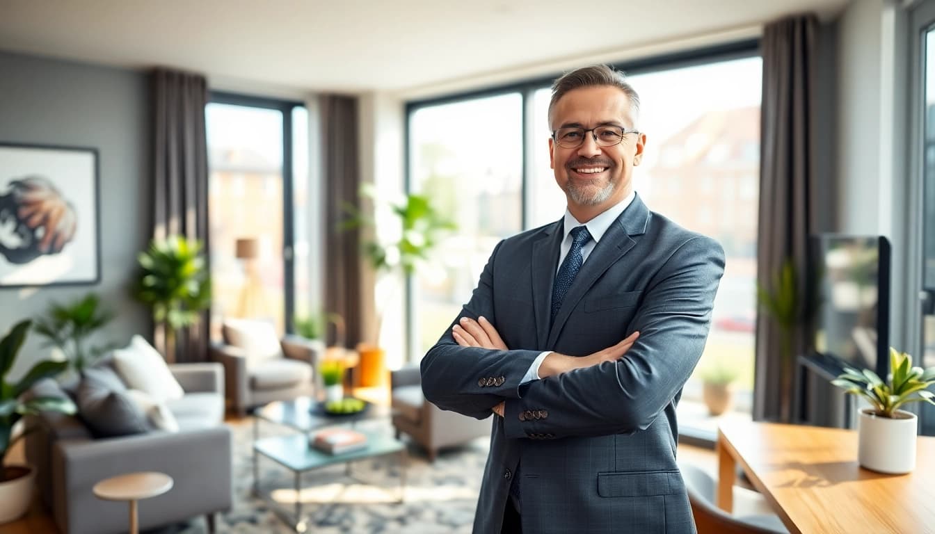 Immobilienmakler Frankfurt Ginnheim präsentiert modernes Wohnraumdesign für potenzielle Käufer.