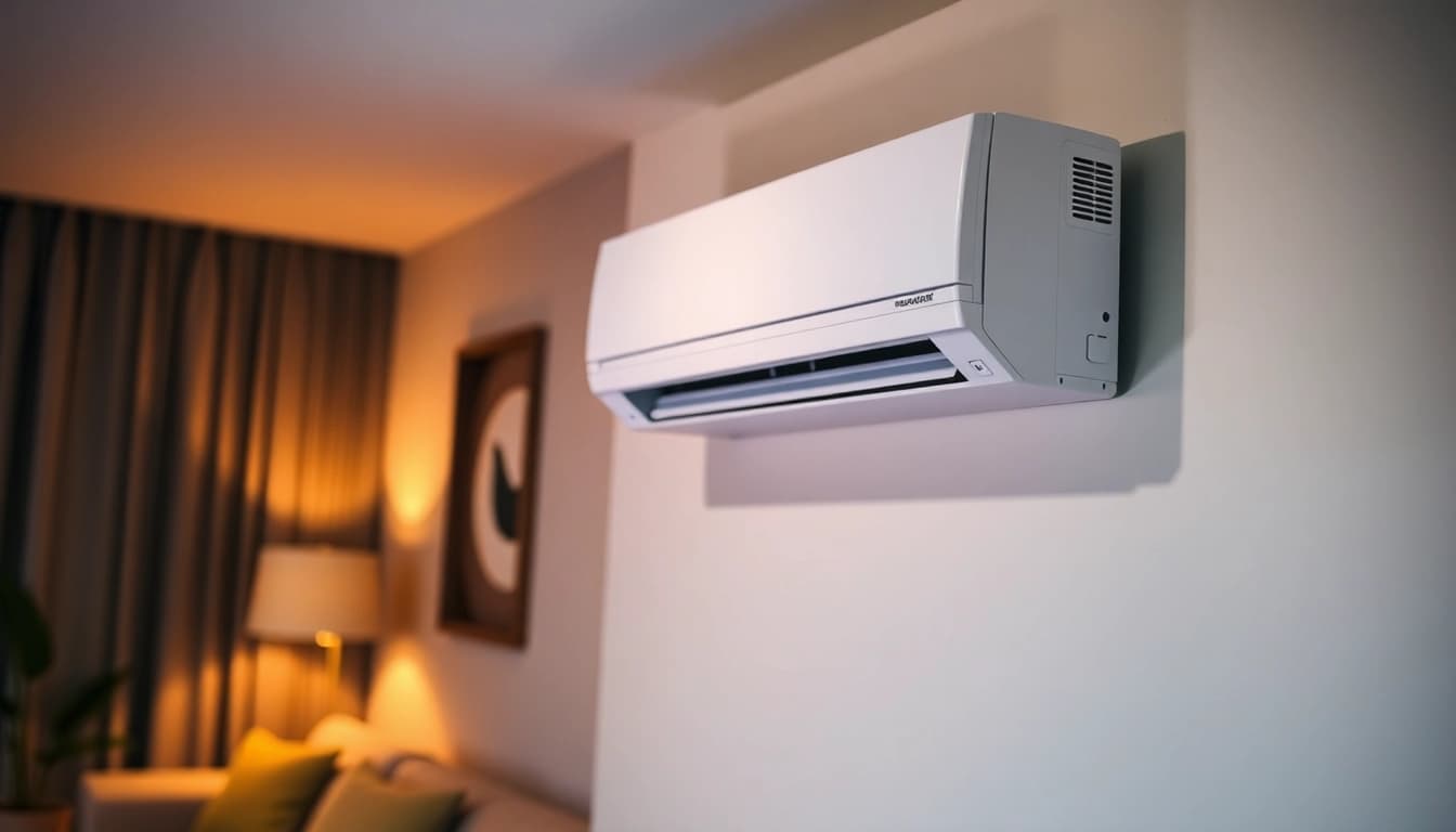 Watch experts klimaanlagen installieren lassen efficiently, showcasing high-quality installation of a sleek air conditioning unit.