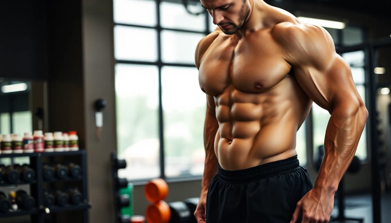Bild eines Bodybuilders mit Unique Pharma Steroids für maximale Leistung.