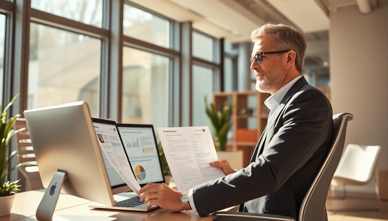 Headhunter Bielefeld rekrutiert hochqualifizierte Kandidaten in einem modernen Büro.