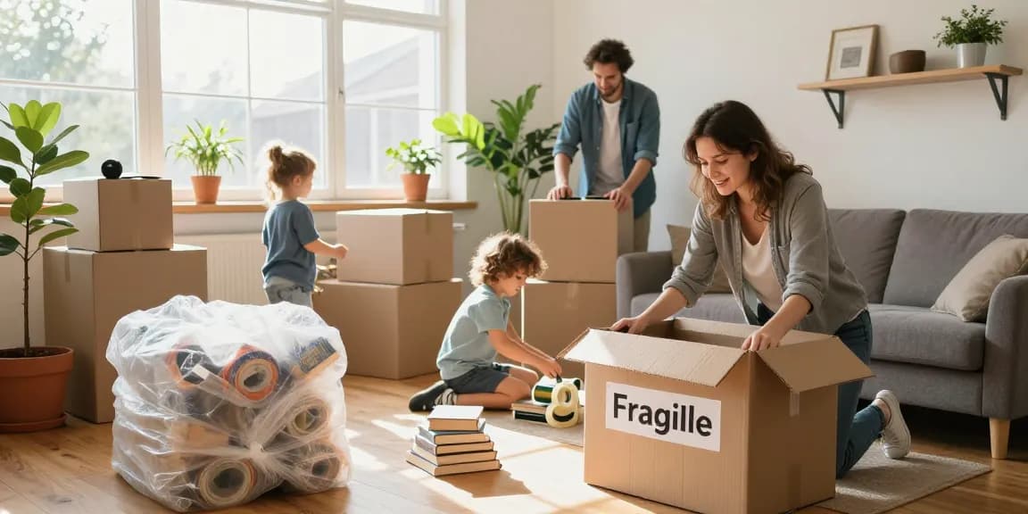 Umzugsunternehmen Bruchsal hilft Familien beim Umzug in eine neue Wohnung.