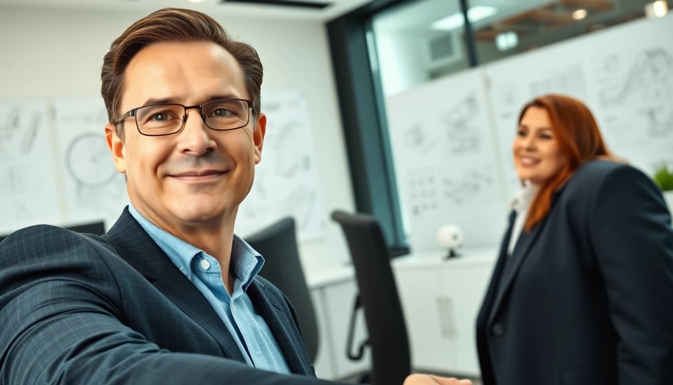 Headhunter Ingenieure engaged in a professional meeting with an engineering candidate.