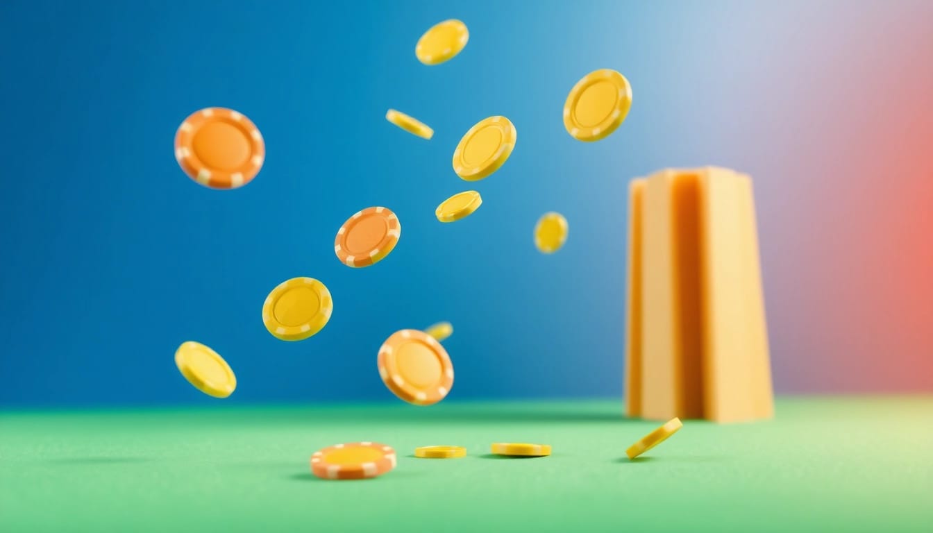 Faszinierende Plinko-Spielszene, wo Chips lebendig fallen und das Vertrauen in Plinko seriös unterstreichen.