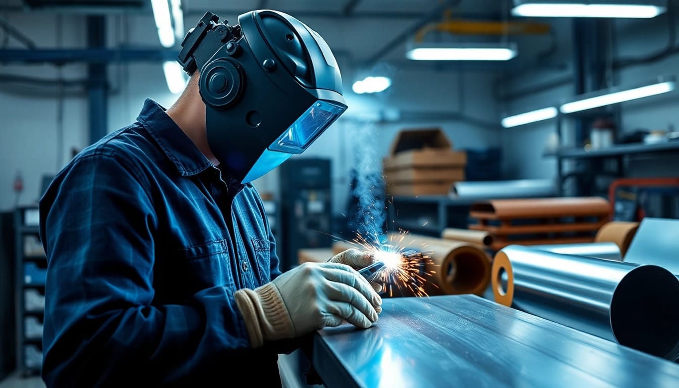 Professioneller Mechaniker repariert eine Felge schweißen München in einer modernen Werkstatt.