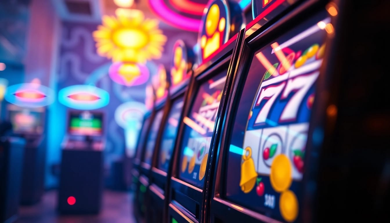 Dynamic slot machine environment representing 555win's exciting online gaming experience.