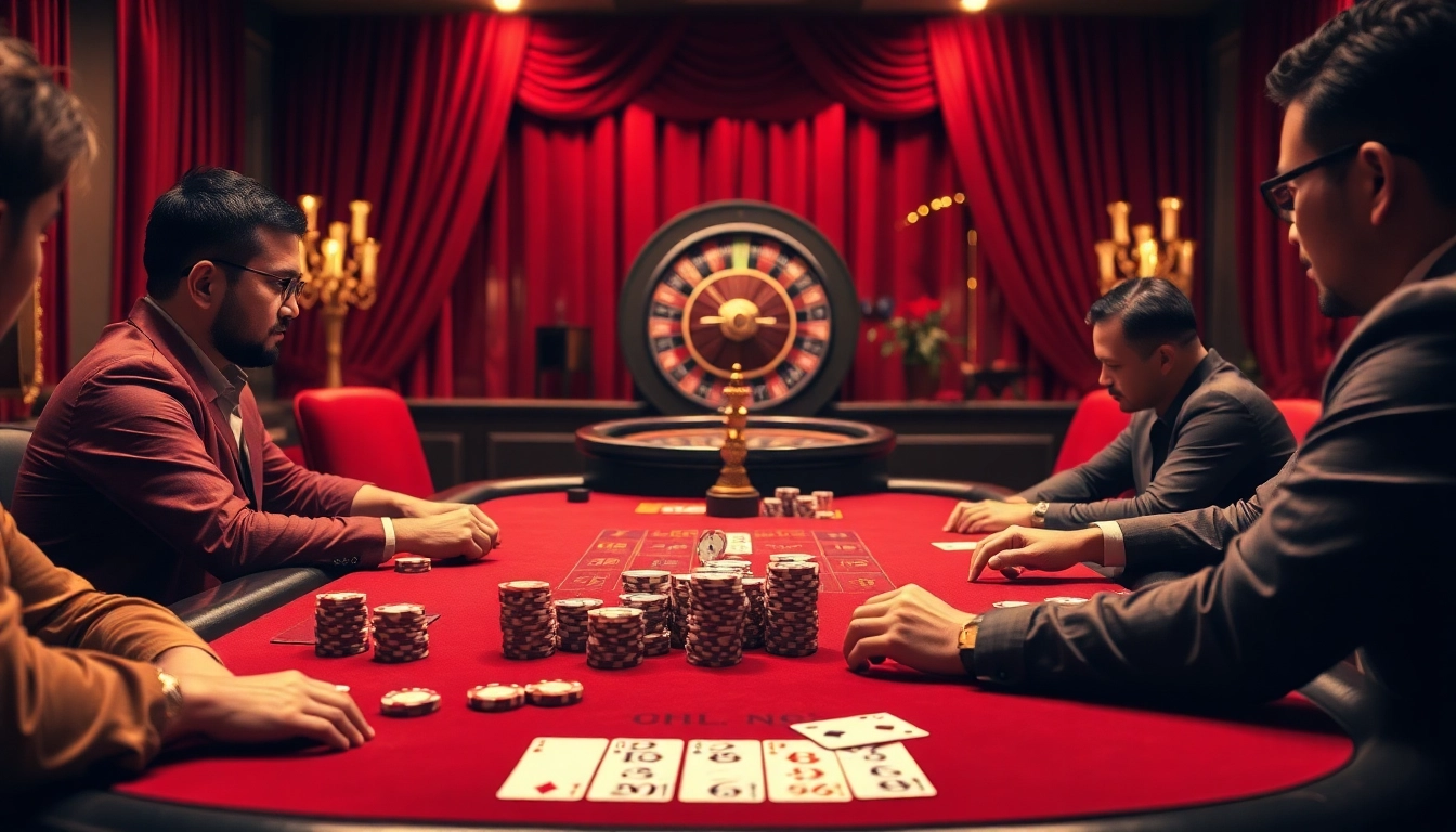 Experience thrilling play at a U88-themed casino poker table filled with excitement.