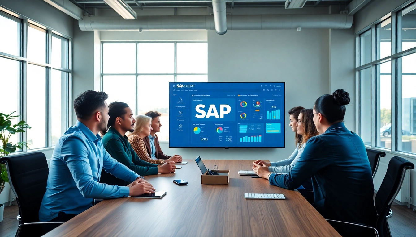 Effizientes Team analysiert SAP ERP-System in modernem Buero