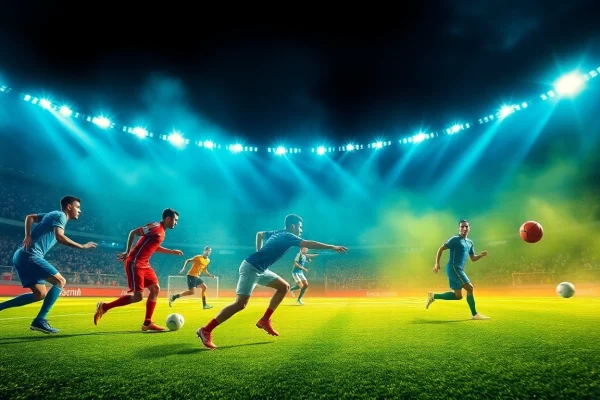 Entdecken Sie die besten Wettanbieter ohne Ausweis in einer spannenden Sportszenenkomposition.