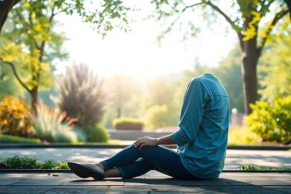 Person entfaltet Harmonie zwischen Psyche und Körper in der Psychosomatik.