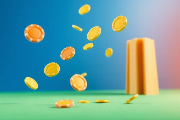 Faszinierende Plinko-Spielszene, wo Chips lebendig fallen und das Vertrauen in Plinko seriös unterstreichen.