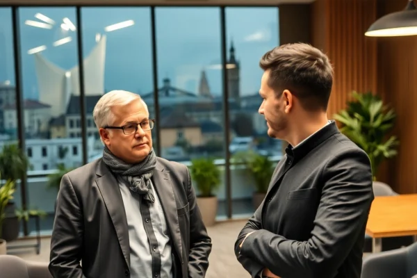 Headhunter Köln bei einem Vorstellungsgespräch in modernem Büro.