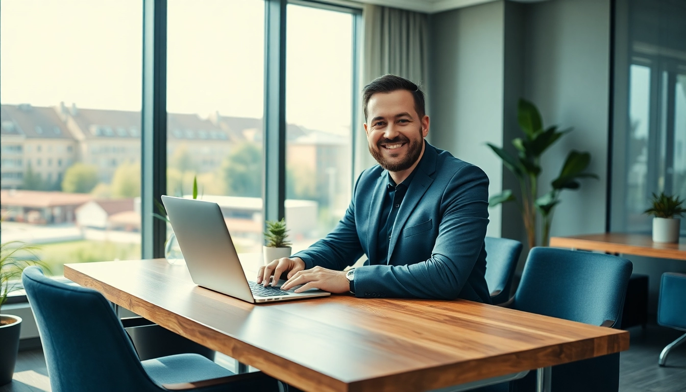 Professioneller Headhunter Heidelberg arbeitet kreativ in modernem Büro.