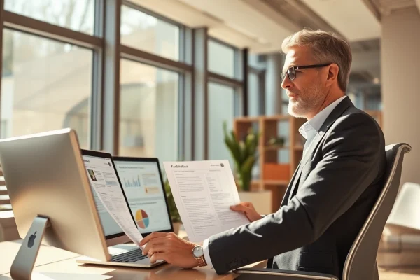 Headhunter Bielefeld rekrutiert hochqualifizierte Kandidaten in einem modernen Büro.