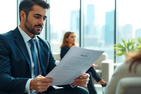 Headhunter Schweiz in einem modernen Büro während eines Vorstellungsgesprächs.