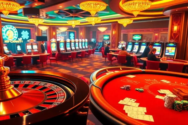 Tổng hợp 888new: Engaging casino gameplay with vibrant slot machines and poker tables.