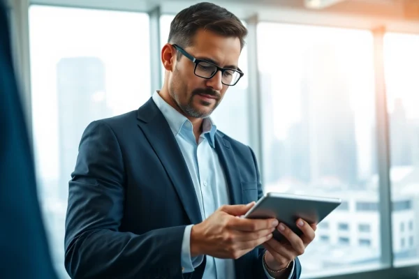 Der Headhunter Schweiz berät Kandidaten in einem modernen Bürosetting.