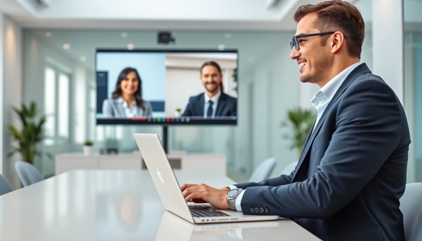 Headhunter IT führt ein Gespräch mit einem Kandidaten in moderner Büroumgebung.