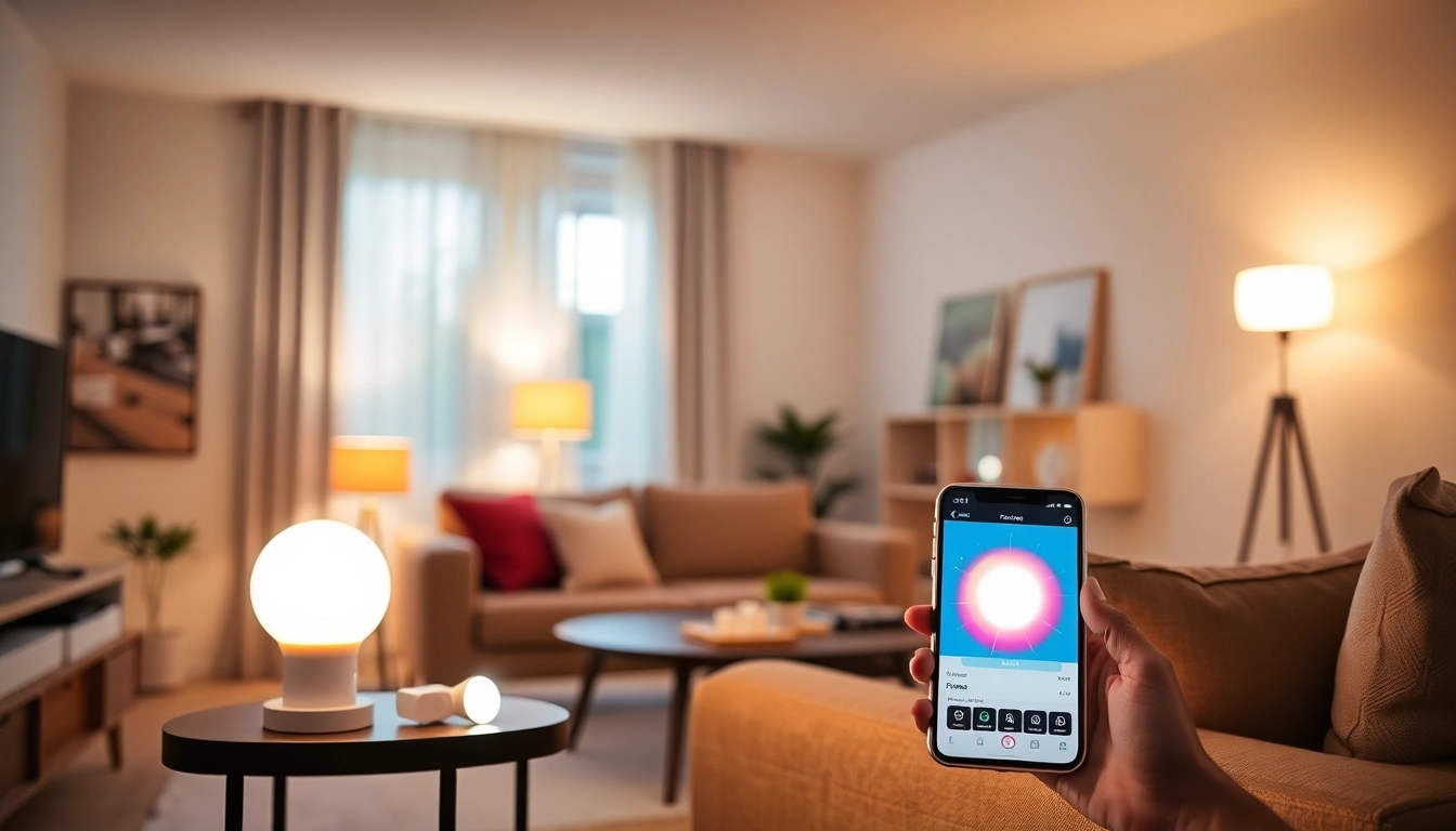 Philips Hue Tipps für smartes Licht in einem modernen Wohnzimmer mit verschiedenen Szenarien.